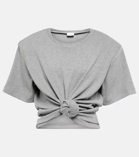 Cropped cotton-blend T-shirt | Mytheresa (US/CA)