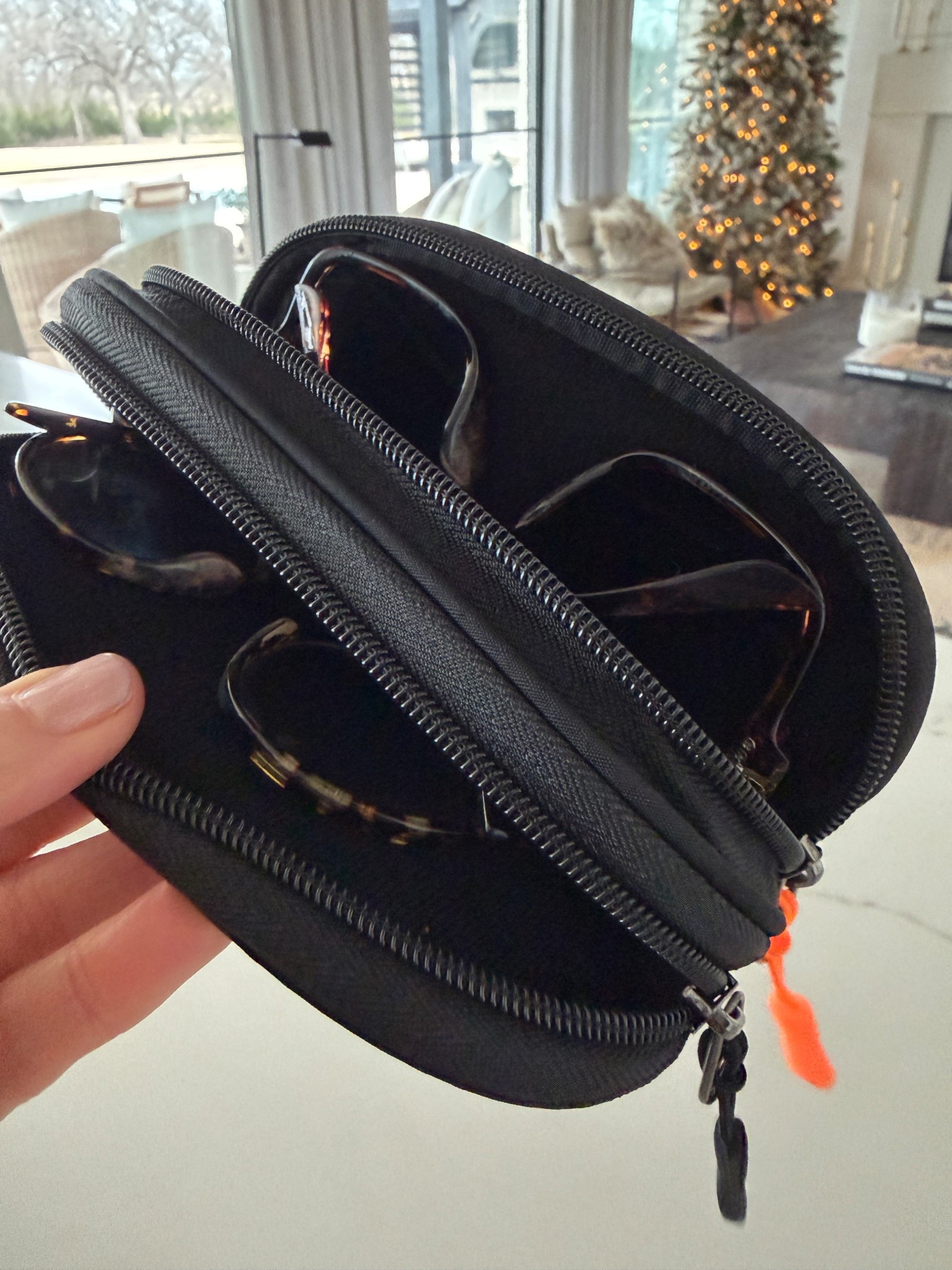 Case for eyeglasses/sunglasses double sided 