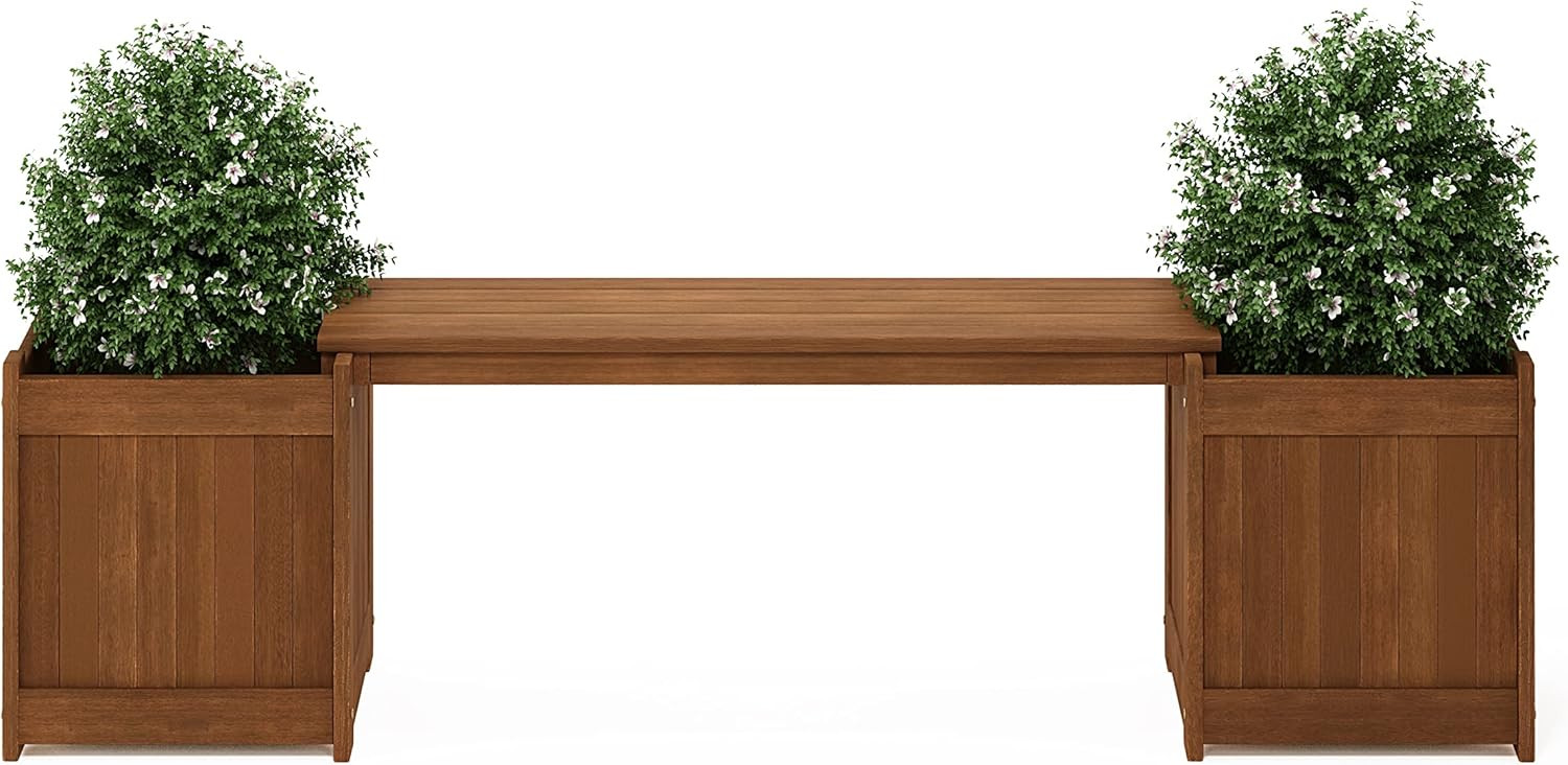 Furinno FG16011 Tioman Hardwood Flower Box, Brown | Amazon (US)