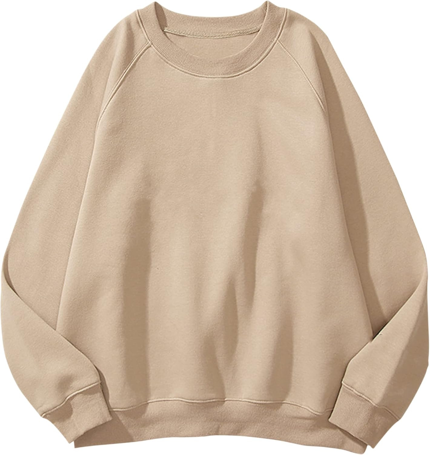 Lauweion Women Letter Print Graphic Fleece Oversized Sweatshirt Crewneck Long Sleeve Pullover Jum... | Amazon (US)