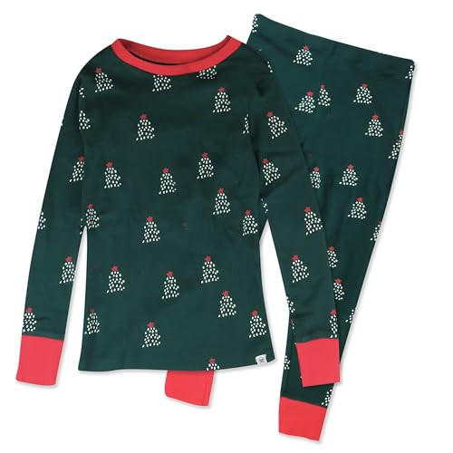 HonestBaby 2-Piece Pajamas Sleepwear PJs 100% Organic Cotton for Baby, Toddler, Kids, A Pine Holiday, 3T | Amazon (US)