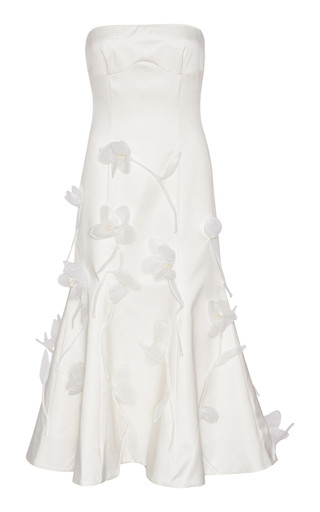 Strapless Crepe Midi Dress | Moda Operandi (Global)