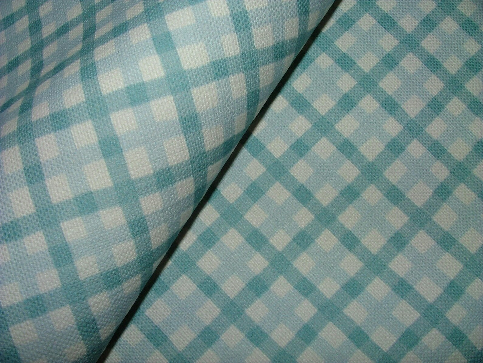Coastal Blue Cotton Check Flame Retardant Fabric Upholstery and Cushion Grade - Etsy | Etsy (US)