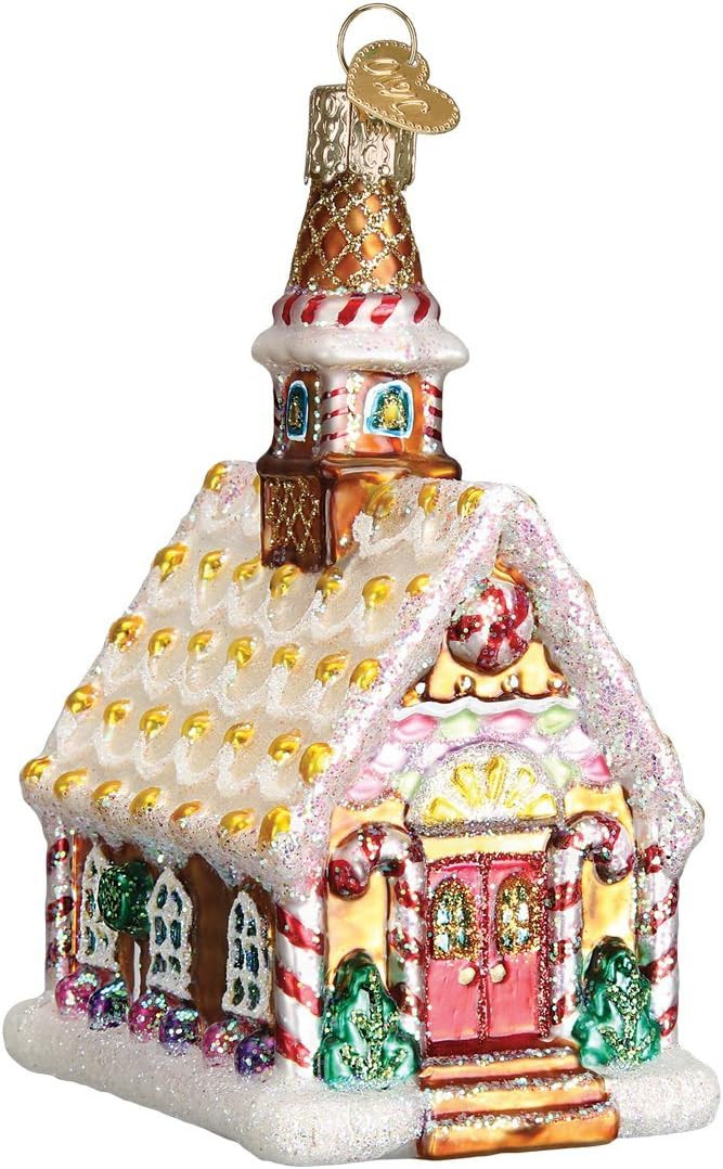 Old World Christmas Collection Glass Blown Ornaments for Christmas Tree Gingerbread Church | Amazon (US)
