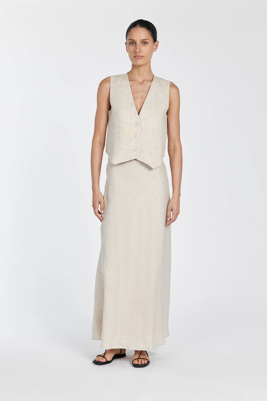 BANKS NATURAL LINEN VEST | DISSH