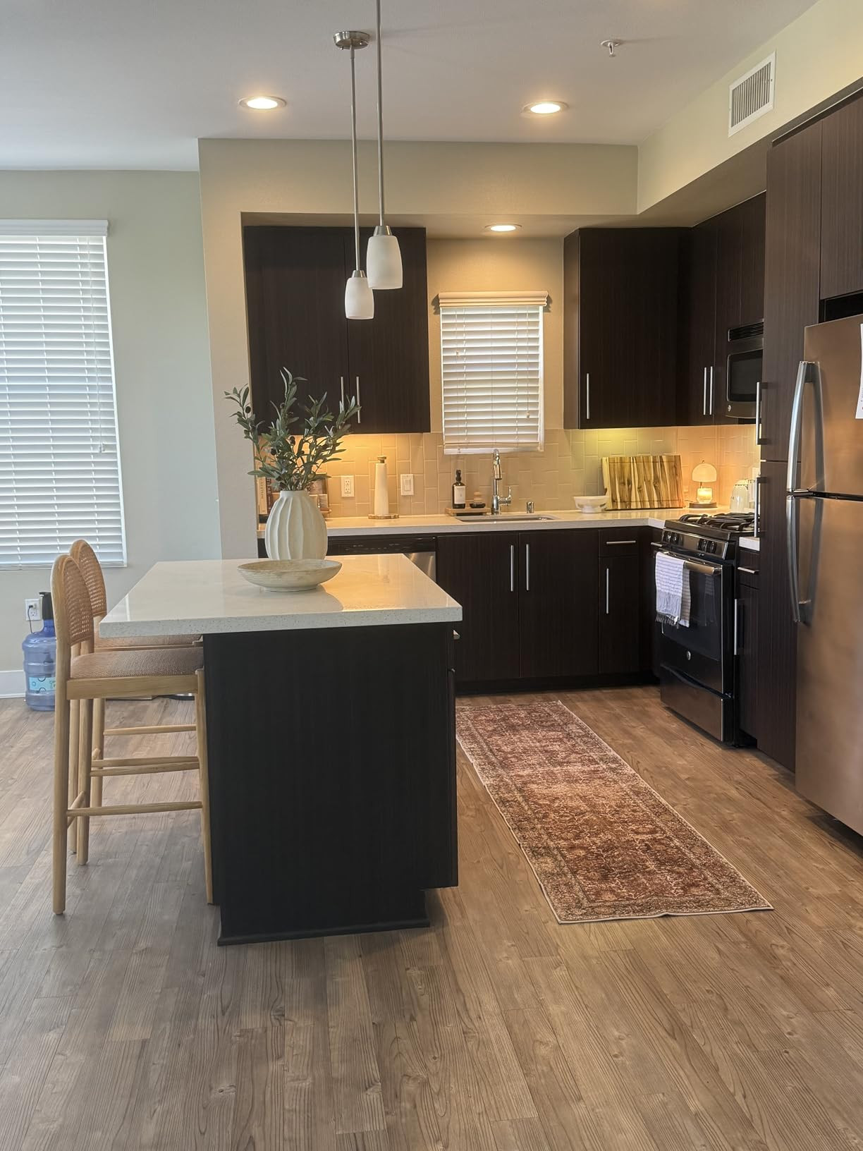 Brown Runner Rug 2x10 Vintage Area Carpet Hallway Long Indoor Kitchen Washable Living Room Low Pi... | Amazon (US)