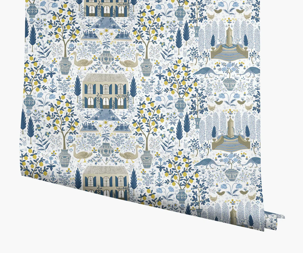 Camont Wallpaper - Indigo | Rifle Paper Co.