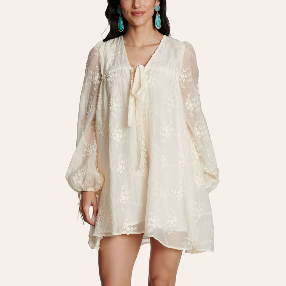 Endless Blu Women's Cream Floral Lace Dress | Cavender's