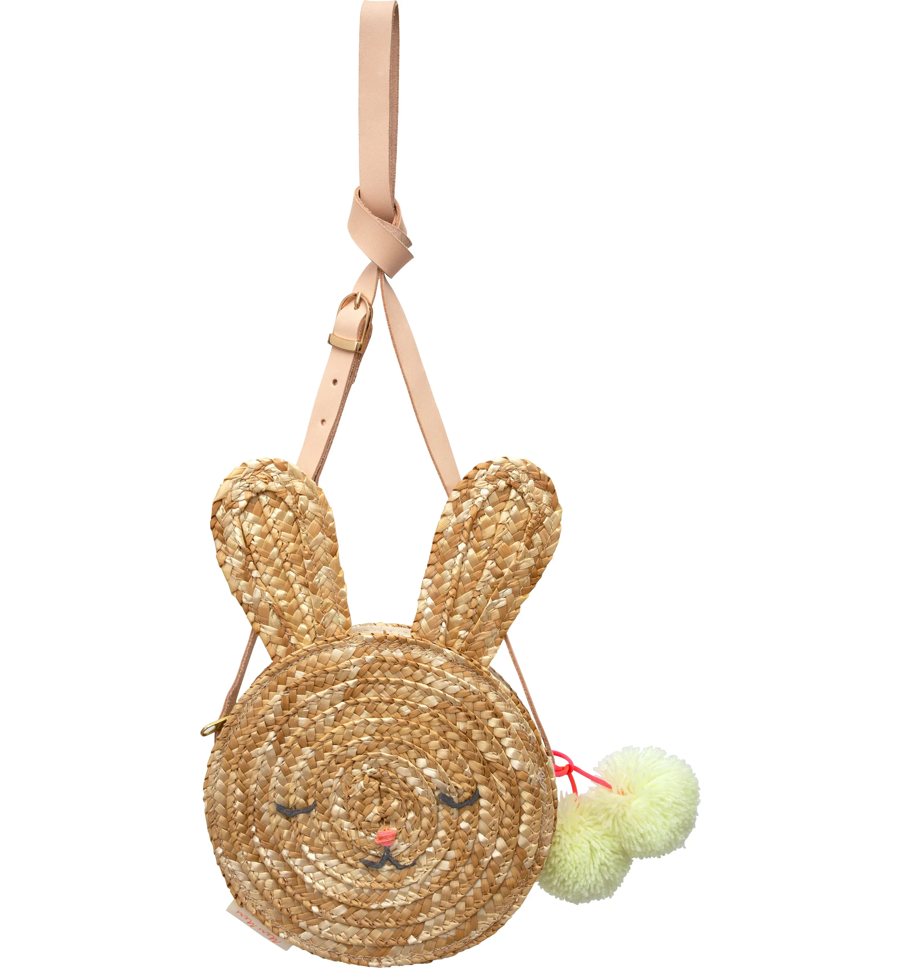 Bunny Woven Straw Crossbody Bag | Nordstrom
