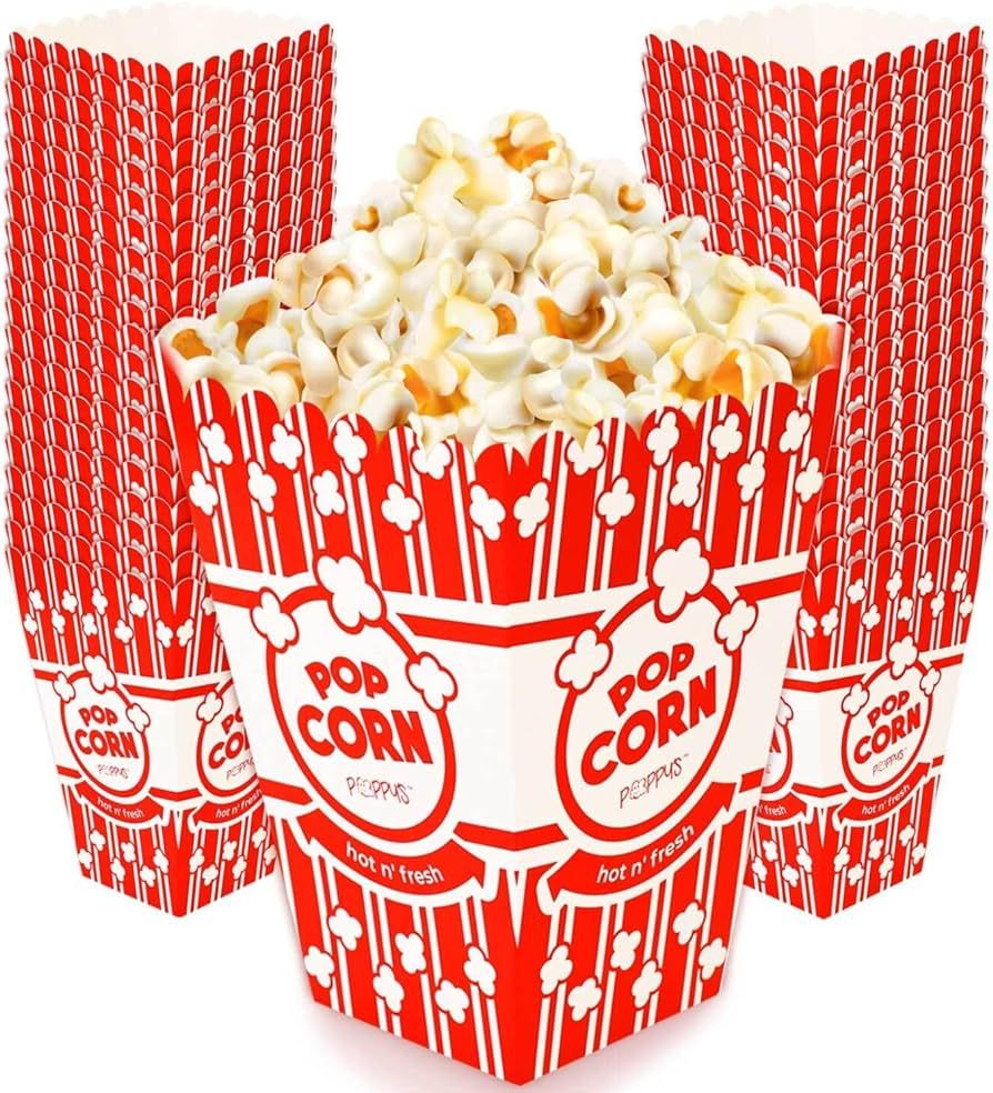 Poppy's Small Popcorn Boxes – 10 Pack 30 Oz Concession-Grade Popcorn Buckets, Popcorn Machine A... | Amazon (US)