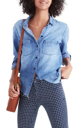 Women's Madewell Cutoff Denim Shirt | Nordstrom