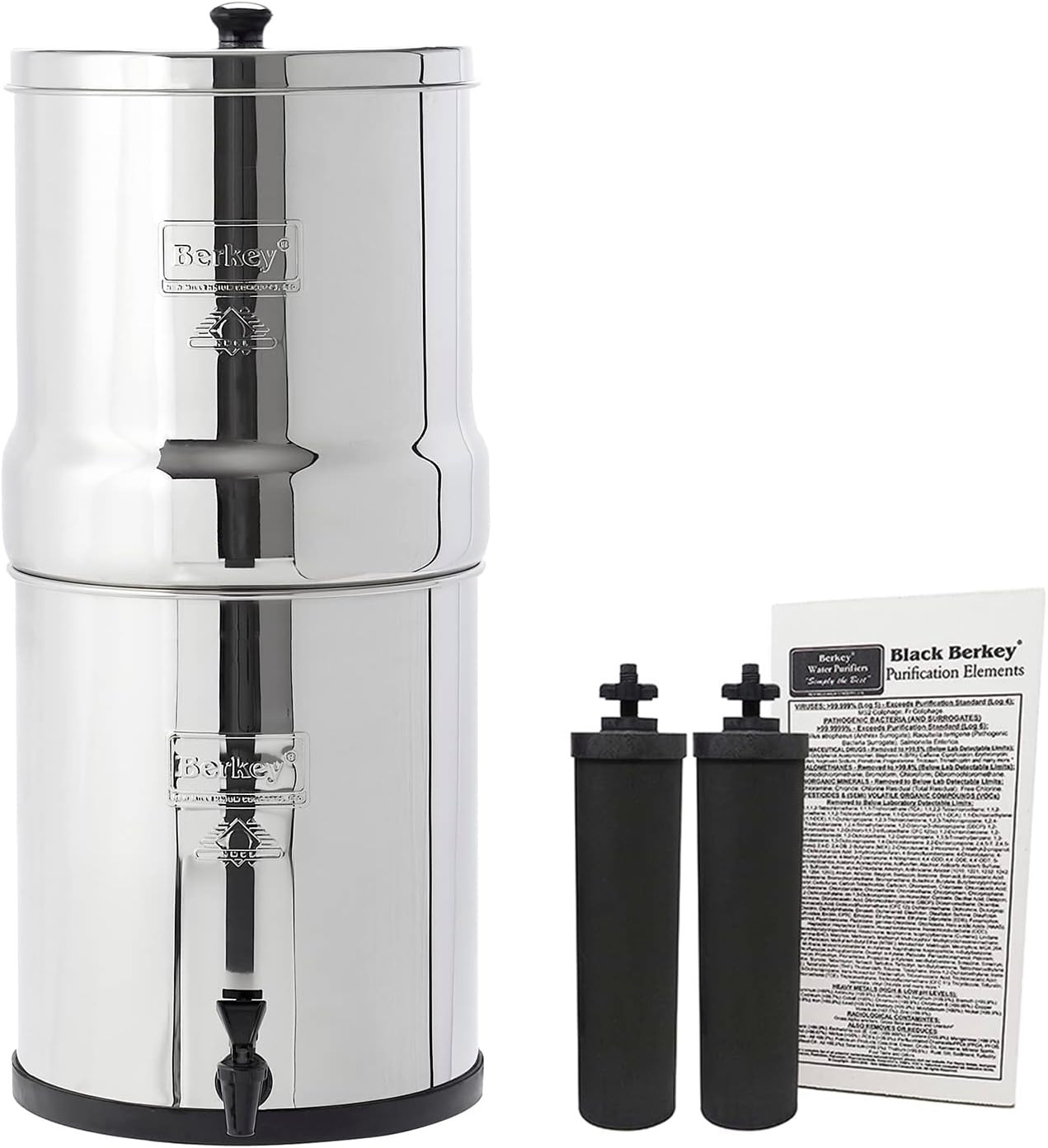 Big Berkey Gravity-Fed Water Filter with 2 Black Berkey Elements Provides Clean, Refreshing Water... | Amazon (US)