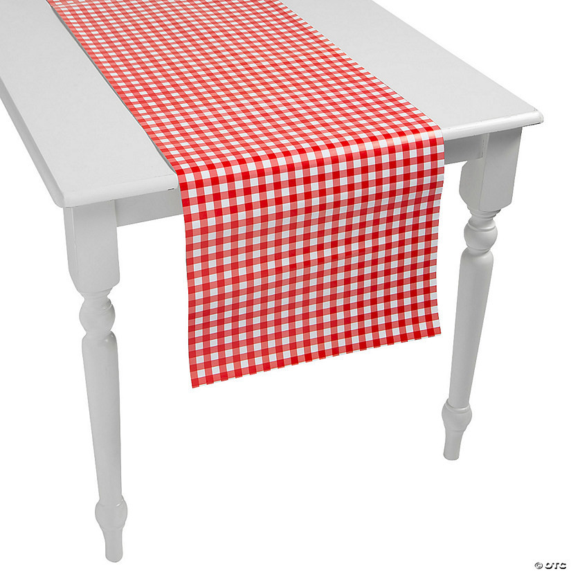 Red Gingham Table Runner | Oriental Trading Company