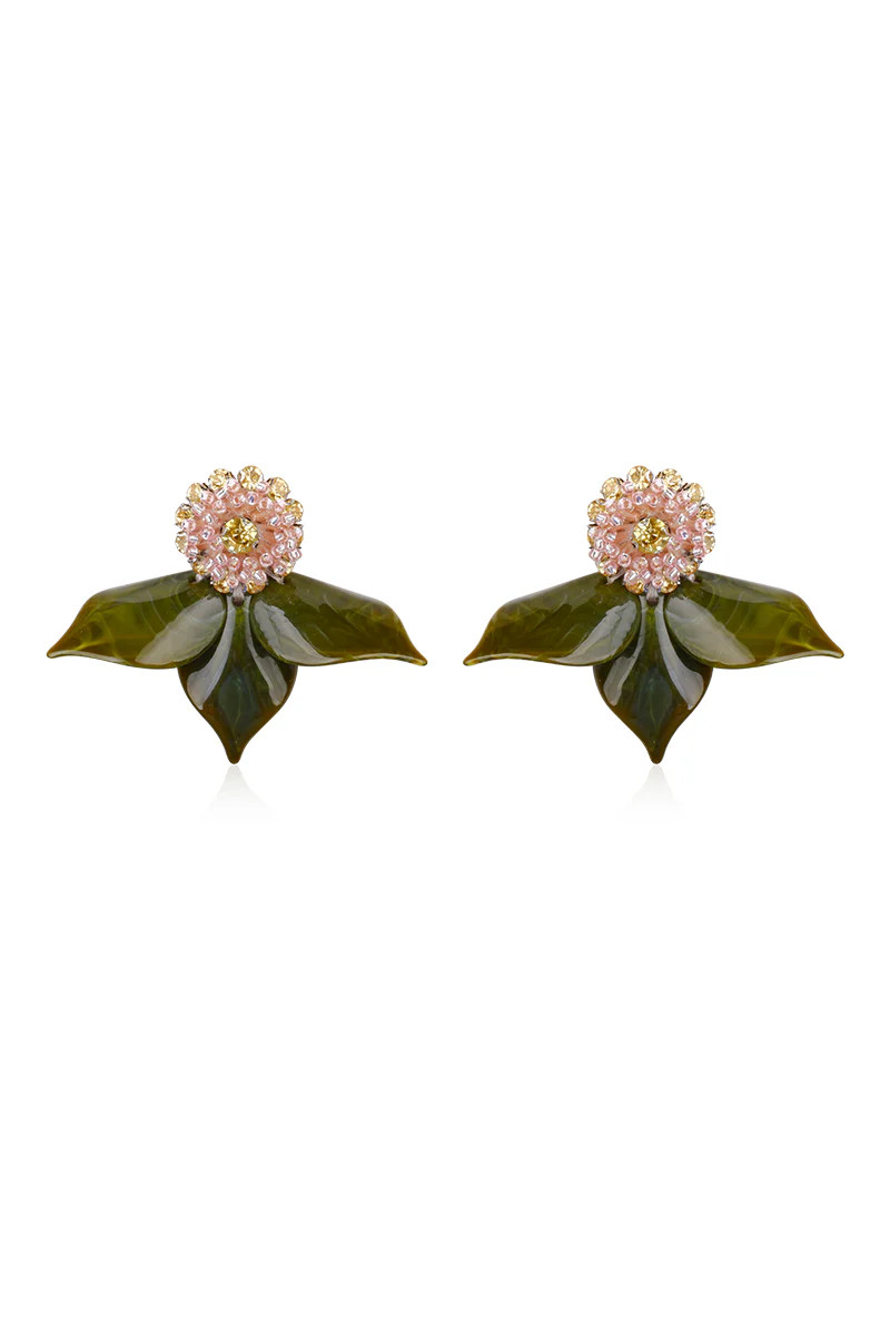 DEW DOT EARRINGS IN GREEN | Aidan & Ice | CULT MIA | CULT MIA UK LTD