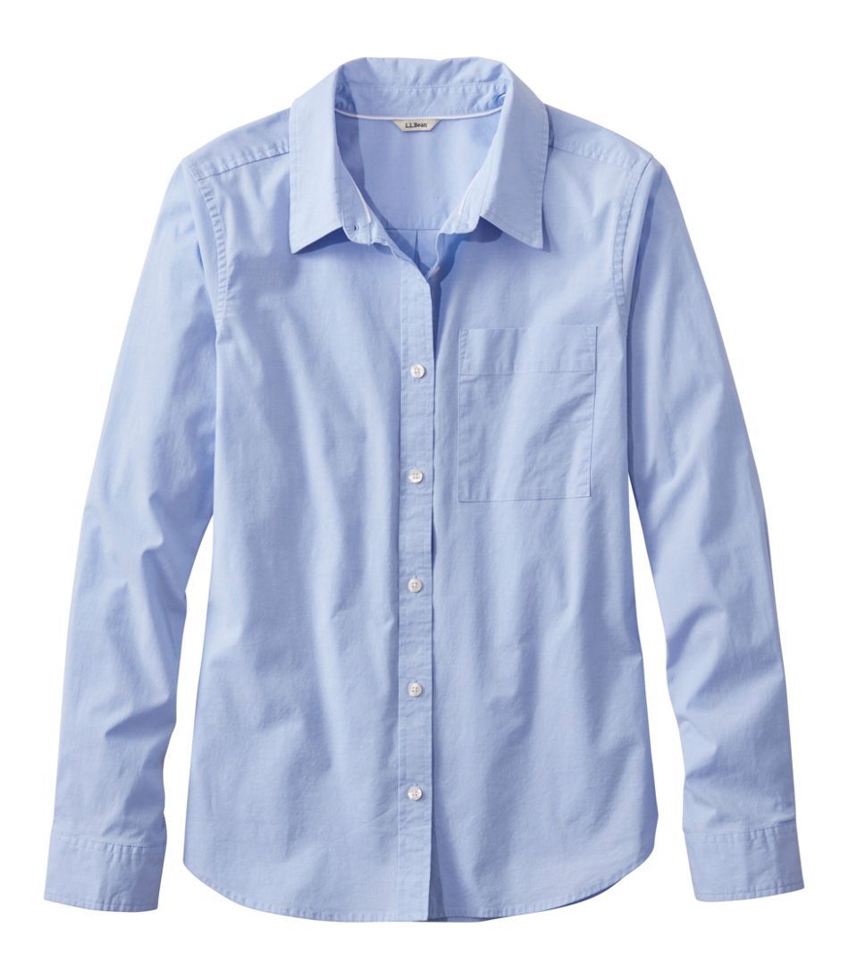 Women's Essential Cotton Poplin Shirt, Long-Sleeve | L.L. Bean