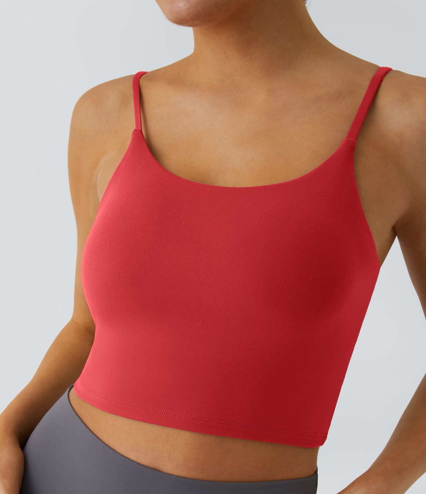 Women’s Basic Padded Workout Cropped Low Support Tank Top A-C Cups - Halara | HALARA