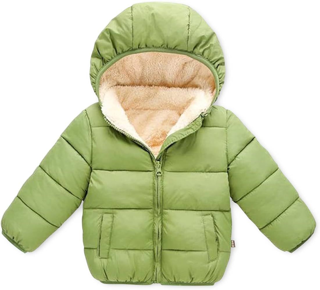 PATPAT Fall Winter Coats for Toddler Boys Toddler Girls Winter Jacket Outerwear with Hoods | Amazon (US)