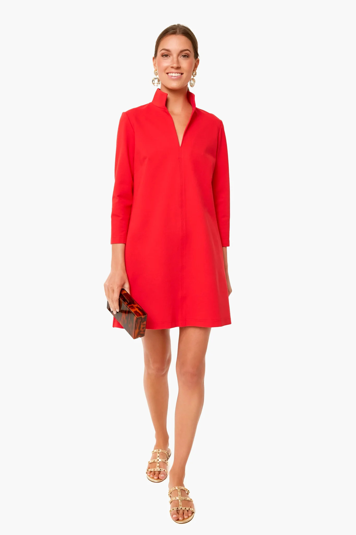 Poppy Red Ponte Clifton Dress | Tuckernuck (US)