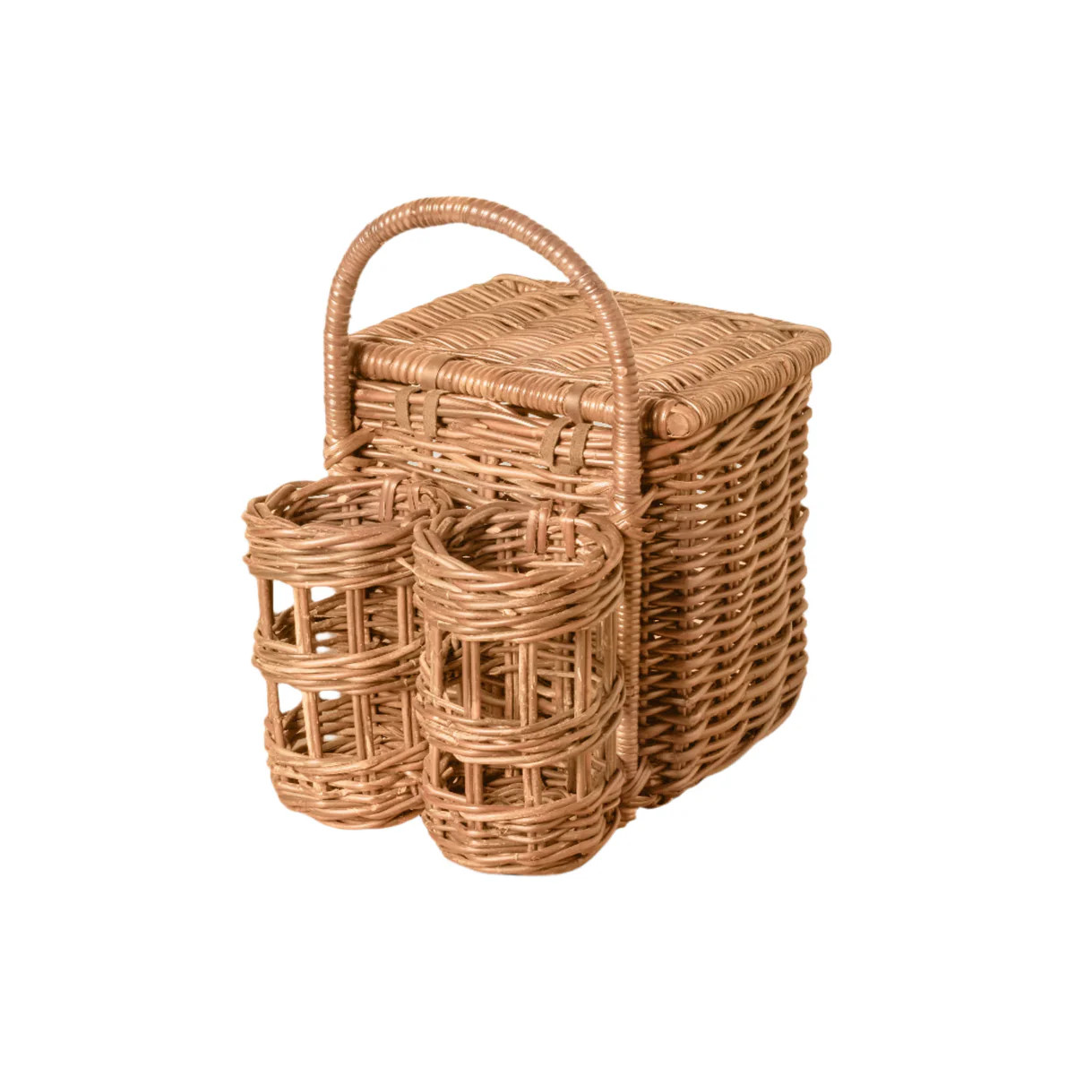 Apero Wine & Cheese Picnic Basket in Light Brown | Over The Moon
