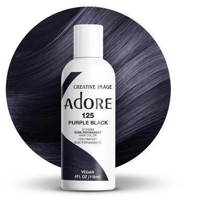 Creative Image Adore Semi-Permanent Hair Color - 125 PURPLE BLACK - Haircolor Dye | Target