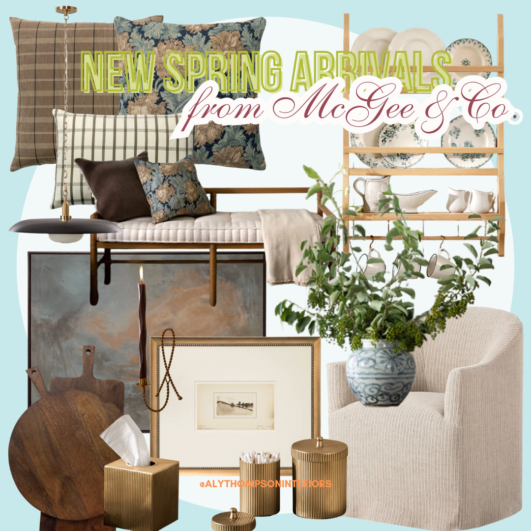 New SPring Arrivals from McGee & Co. | Home Decor | SPring Decor | Entryway Bench | Throw Pillows | Framed Art | Cutting Boards | Brass Tissue Box Cover | Brass Canisters | Plate Wall Rack | Faux Potted Vase | Pendant Light | Lighting | Studio McGee | McGee & Co. | Living Room | Dining Room Chair | Candle Wall Sconce 

 #LTKSeasonal #LTKHome #LTKFindsUnder100