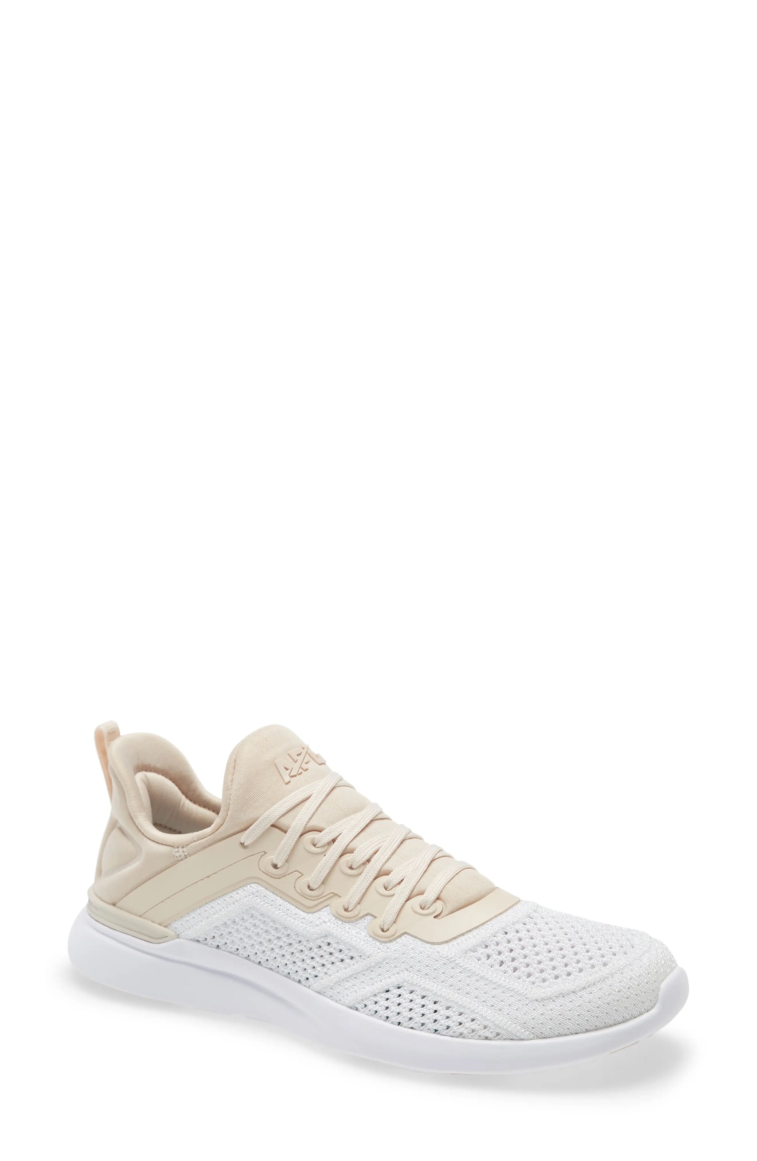 APL TechLoom Tracer Knit Training Shoe in Beach /Metallic Pearl /White at Nordstrom, Size 9 | Nordstrom