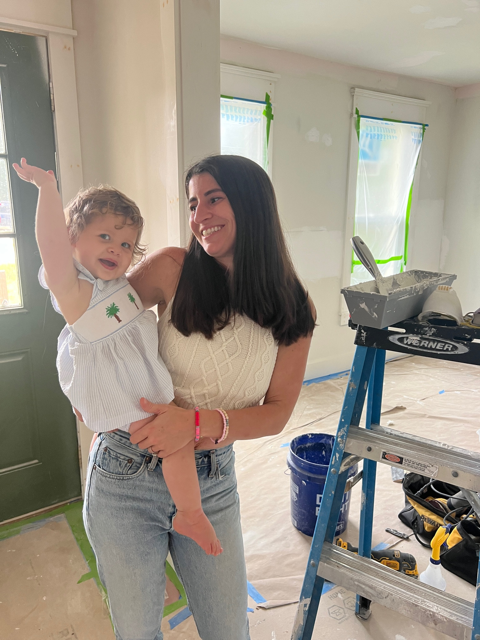 Job site check in with my little helper! Top is currently BOGO 50%!! 

#LTKFallSale #LTKSaleAlert