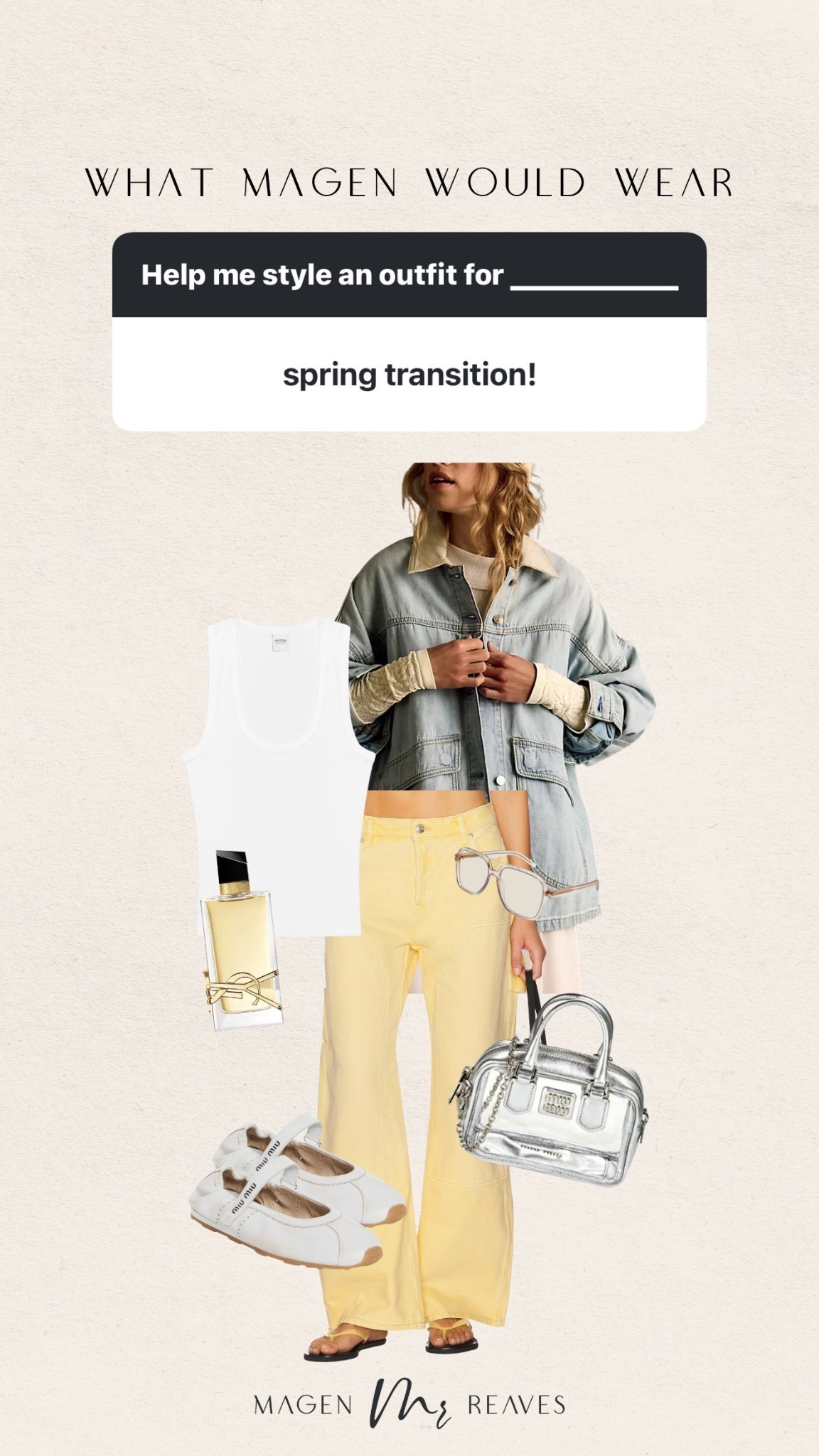 Spring transition outfit!

Spring transition fashion, spring fashion, yellow jeans, tank top outfit, styling tank tops

#LTKootd #LTKgrwm #LTKPetite