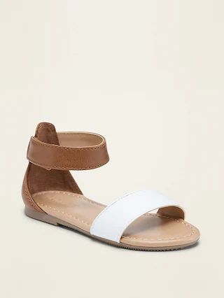 Color-Blocked Faux-Leather Sandals for Toddler Girls | Old Navy (US)