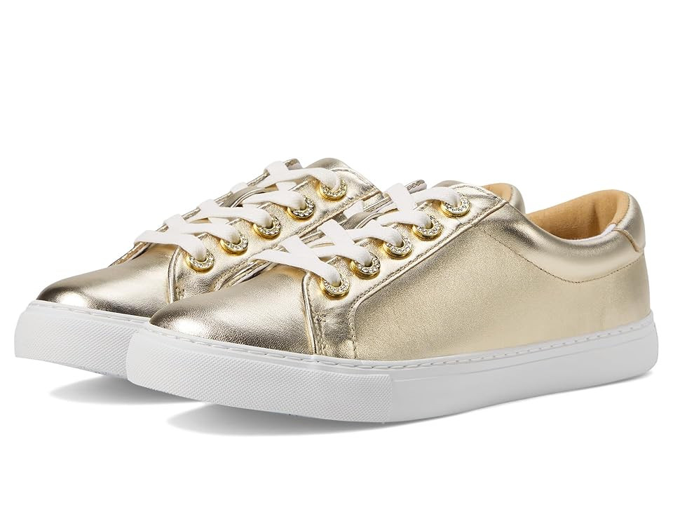 Lilly Pulitzer Lux Hallie Sneaker Women's Shoes Gold Metallic : 9.5 M, Leather | Zappos