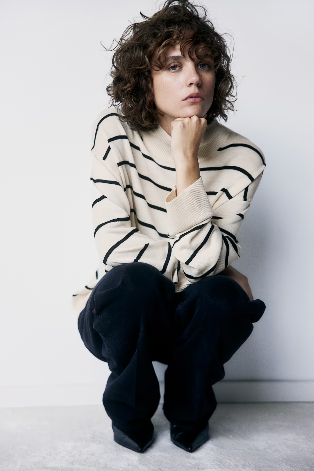 Fine-Knit Mock Turtleneck Sweater | H&M (US + CA)