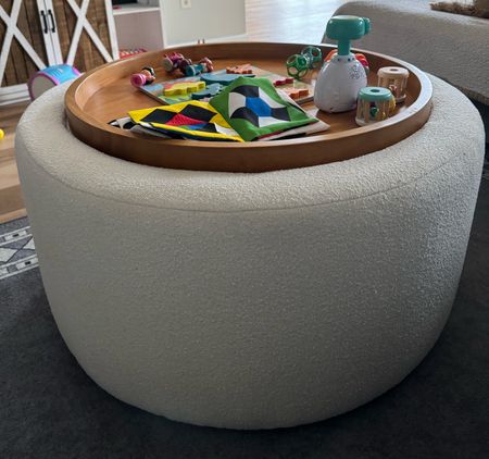 New coffee table from Walmart! Perfect for toddler families-it’s rounded and the center board can be moved since it has storage inside. So nice!

Furniture, living room, coffee table, storage ottoman, ottoman  

#LTKfamily #LTKhome #LTKkids