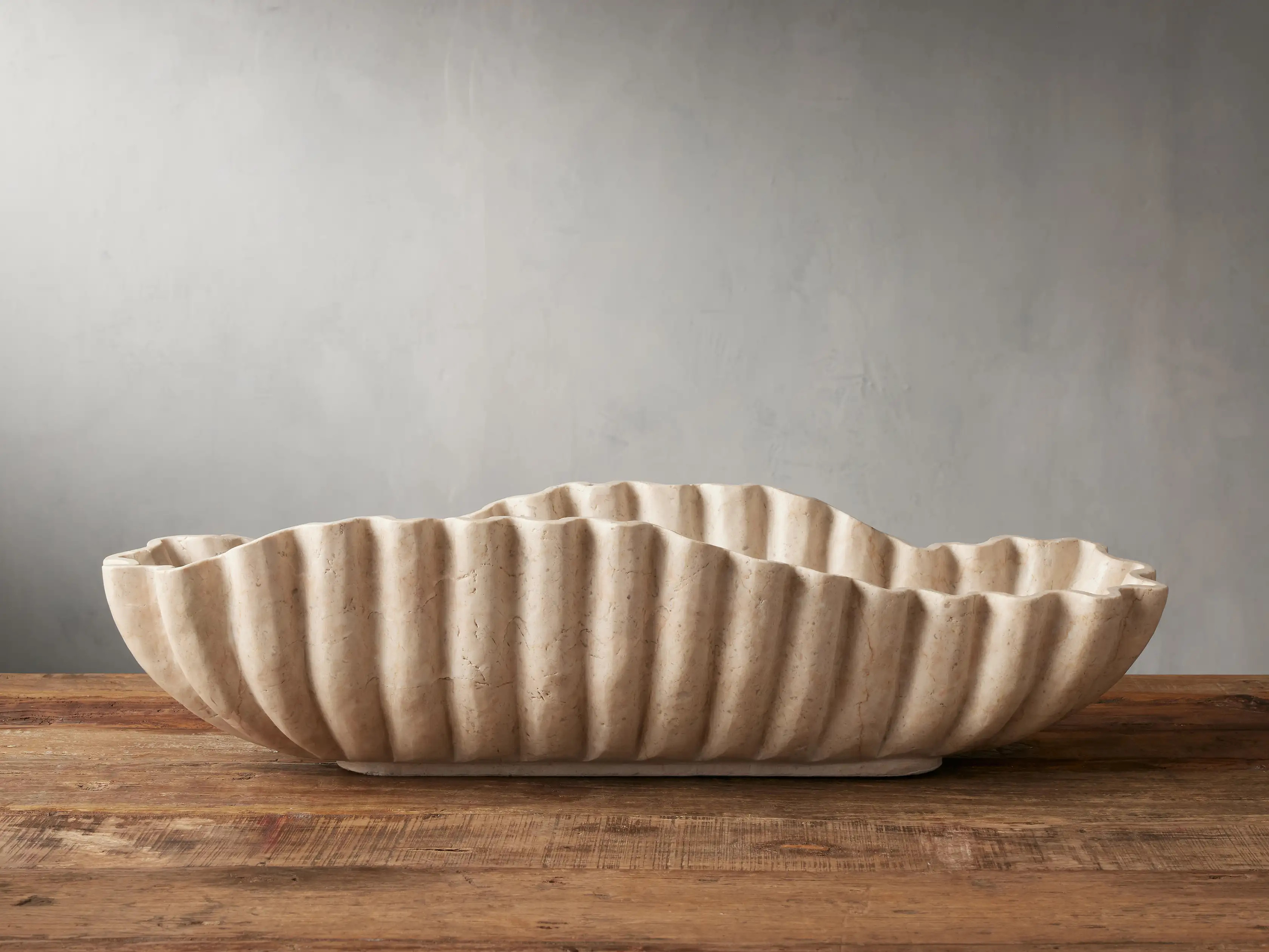 Edel Ruffle Centerpiece Bowl in Cream | Arhaus