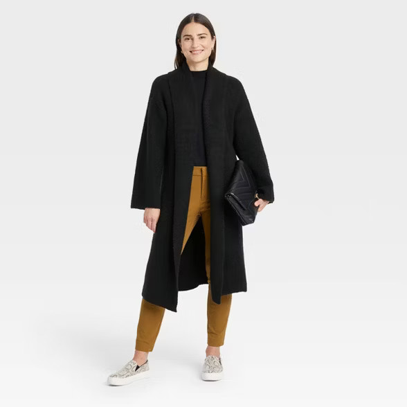 Women's Houndstooth Open-Front Sweater Cardigan - A New Day™ | Target