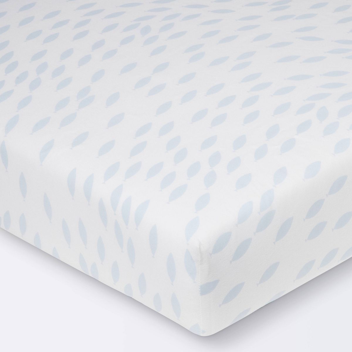 Fitted Crib Sheet - Cloud Island™ School of Fish Light Blue and White | Target