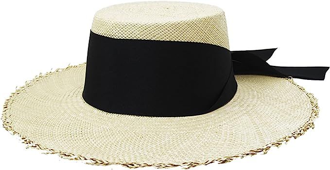 Amazon.com: SENSI STUDIO, Frayed Long Brim Cordovan Hat, Small, Natural : Luxury Stores | Amazon (US)