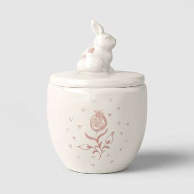 Easter Stoneware Aralia Sugar Jar Pink - Threshold™ | Target