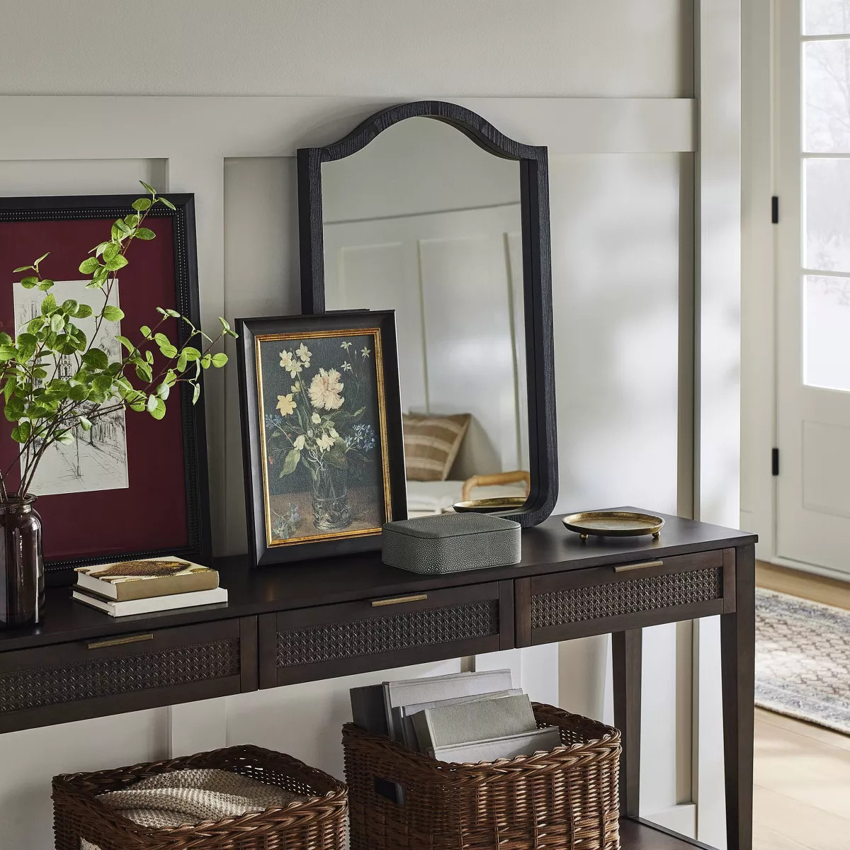 12" x 16" Floral Cotton Canvas Framed Wall Art - Threshold™ designed with Studio McGee : Vintag... | Target