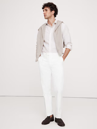 Slim Italian Cotton-Linen Dress Pant | Banana Republic (US)