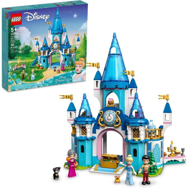 LEGO Disney Cinderella & Prince Charming's Castle Set 43206 | Target