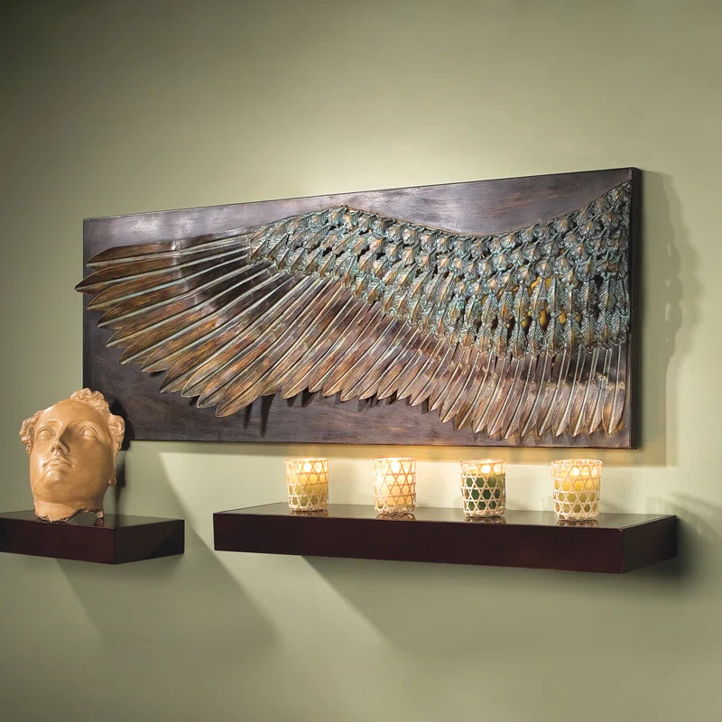 Wing of Icarus Sculptural Metal Wall Sculpture | Wayfair North America