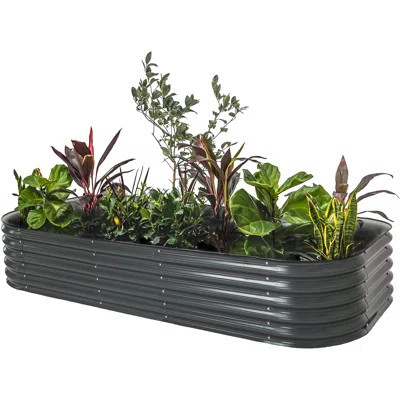 17" Tall 10 In 1 Modular Metal Outdoor Raised Garden Bed | Wayfair North America