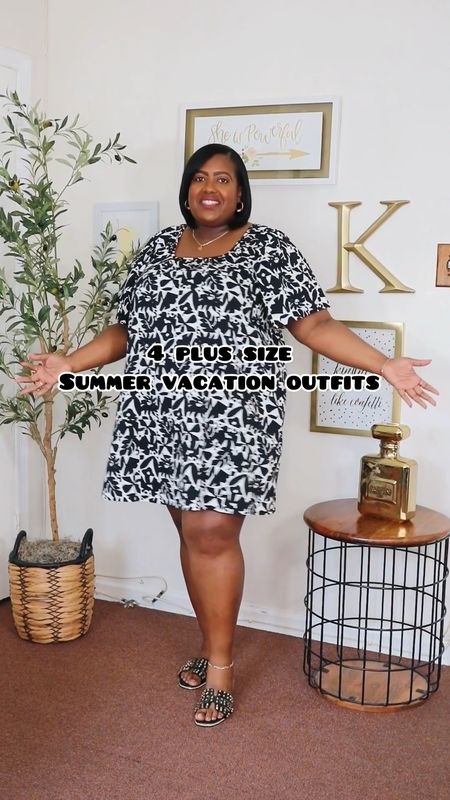 Four plus size Summer Vacation outfits. 

#LTKPlusSize #LTKSeasonal #LTKFindsUnder50