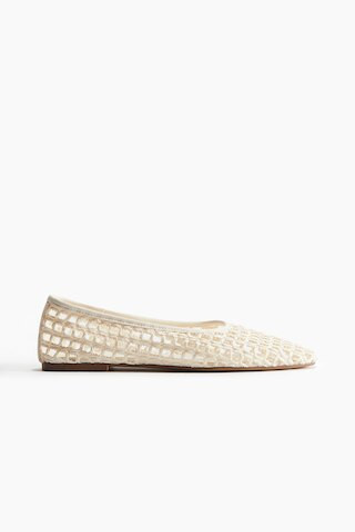 H & M - Straw ballet flats - Beige | H&M (UK, MY, IN, SG, PH, TW, HK)