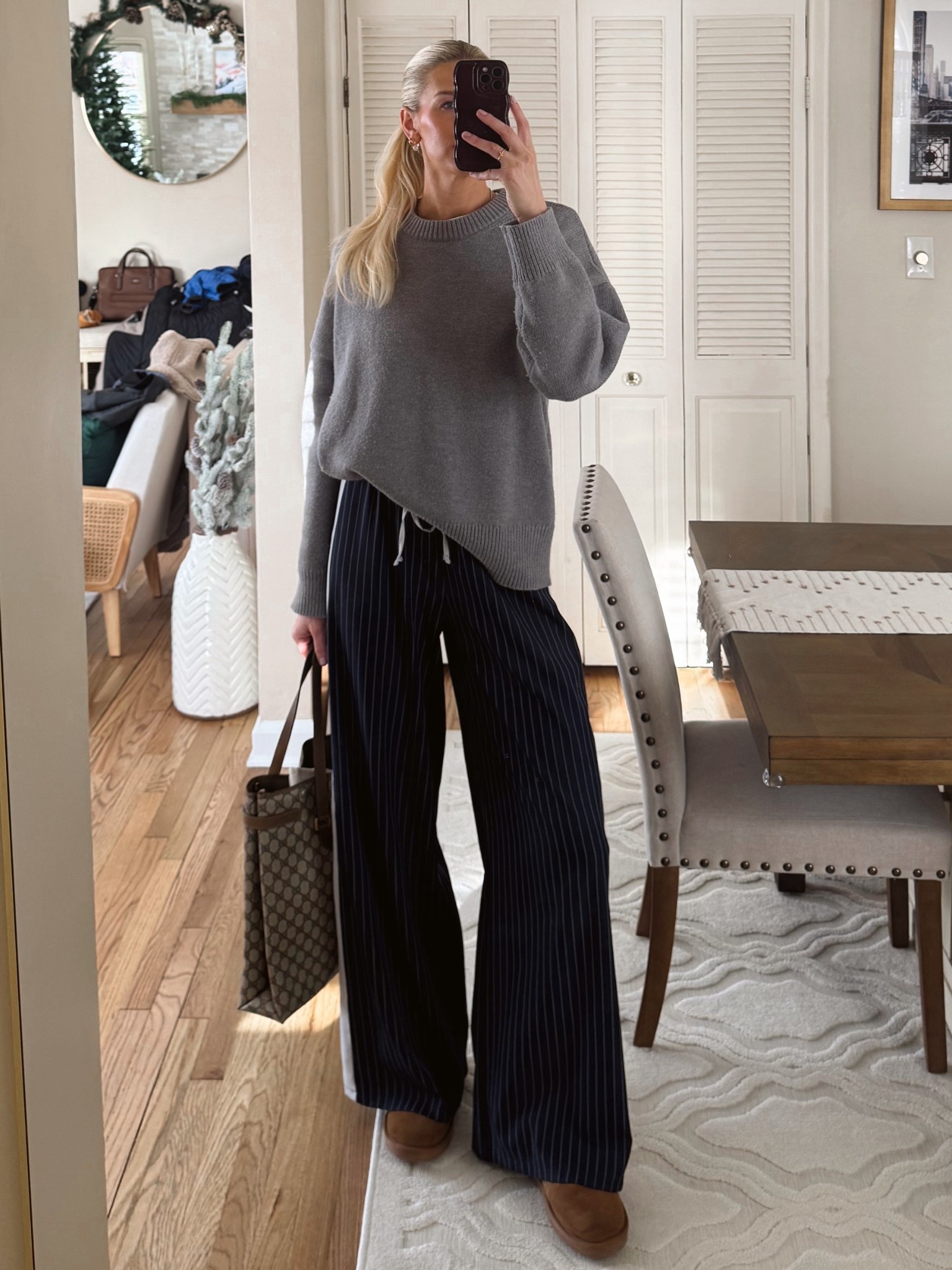 Casual winter outfit 
Small tall in track pants linked similar ones 
Amazon sweater 

#LTKTall #LTKmomlife #LTKootd