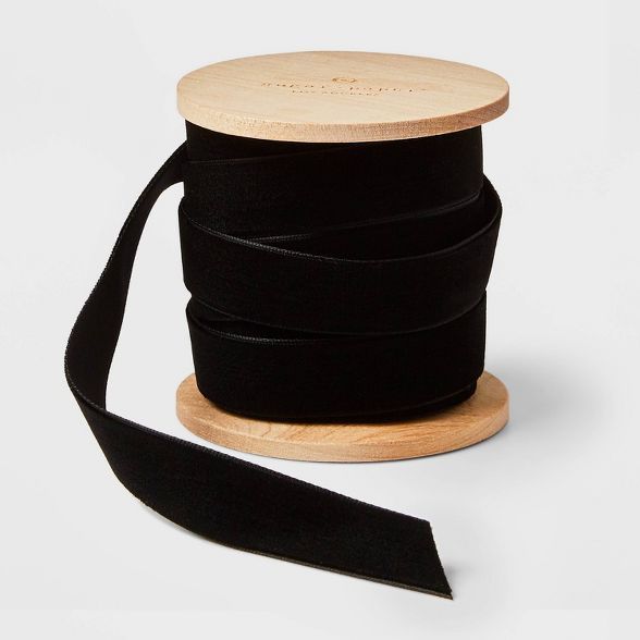 5/8" Black Velvet Ribbon 5yd - sugar paper™ | Target