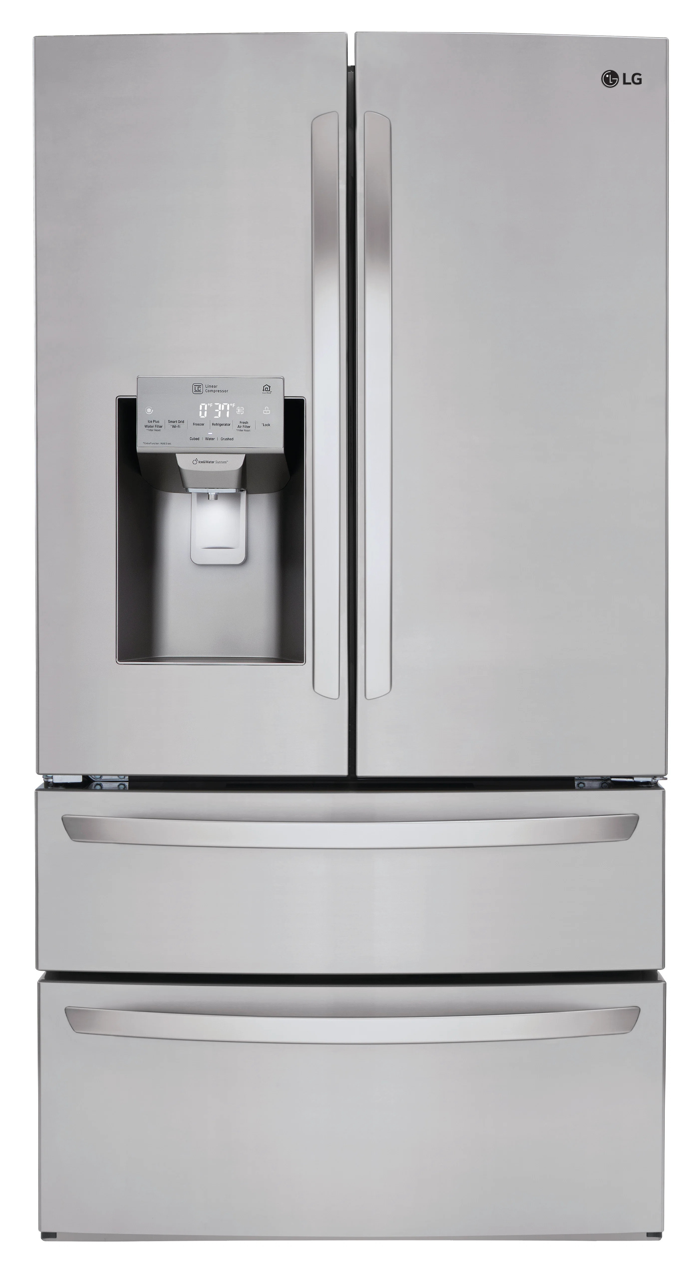 LG 28 cu. ft. 36-Inch Wide French Door Refrigerator with External Ice and Water Dispenser LMXS286... | Wayfair North America