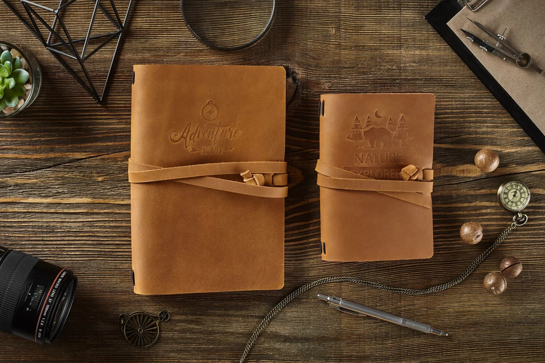 Personalized Leather Planner, Bound Refillable Journal for Traveler, Custom Journal for Women, Re... | Etsy (US)