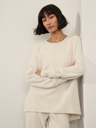 Coaster Luxe Recover Waffle Sweatshirt | Athleta | Athleta
