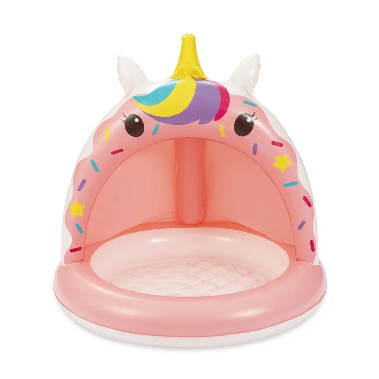 Play Day Inflatable Unicorn Shade Pool, Round, Pink, Ages 1-3, Unisex - Walmart.com | Walmart (US)